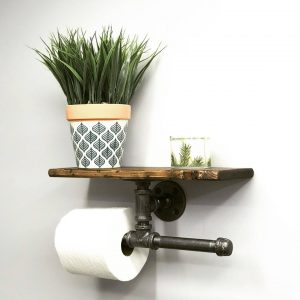 Baño Porta Rollo Industrial Doble Vintage 8502