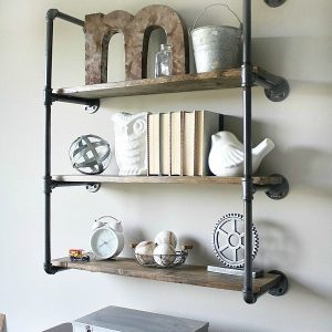 Organizacion Repisa Triple Flotante Industrial Vintage 8542