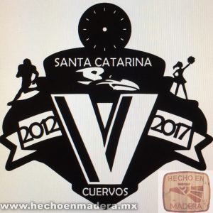 Reloj Futbol Americano Liguilla Cuervos 0402