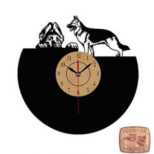 Reloj Animales Dos perros Pastor Aleman  0448