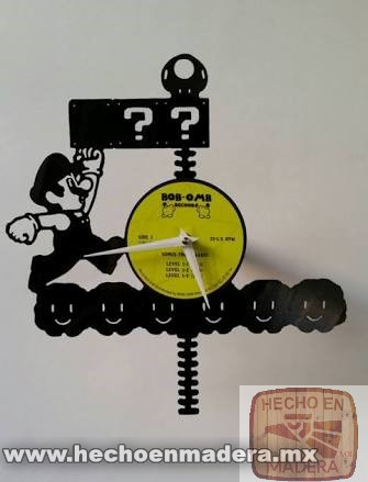 Reloj Super Mario Bros Silueta Personajes 0990
