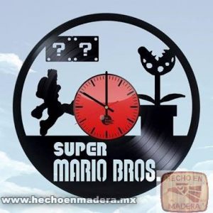 Reloj Super Mario Bros Silueta Personajes 0991