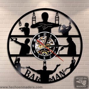 Reloj Barman Jugando con Botellas 1105