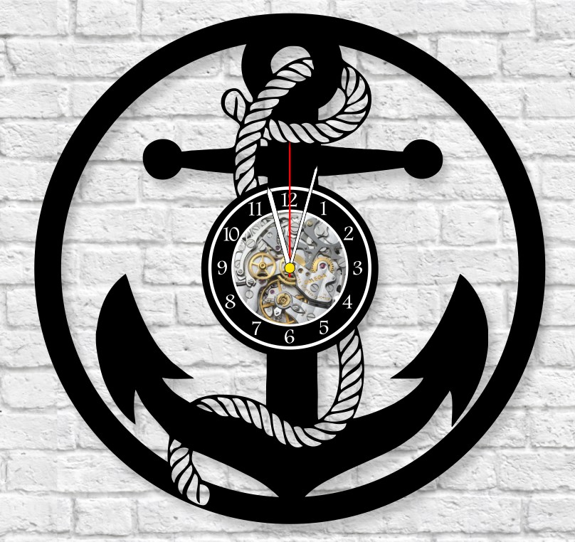 Reloj Simbolos Ancla con Soga 1336