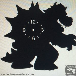 Reloj Super Mario Bros Bowser Silueta 1459