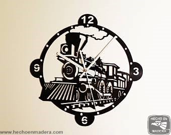 Reloj Trenes Silueta Tren y Castillo 1545