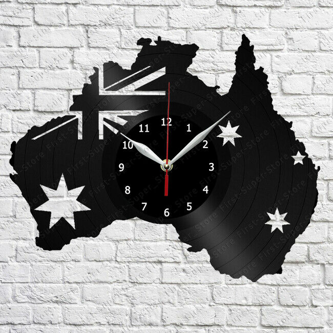 Reloj Australia Pais Contorno y Bandera 2106