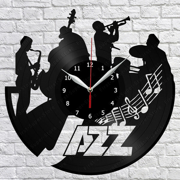 Reloj Musica 4 Siluetas de musicos de Jazz 2500