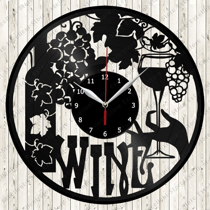 Reloj Bebidas Botella de vino uvas copa 2961