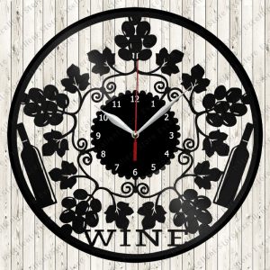 Reloj Bebidas 2 botellas de vino una parra 2962
