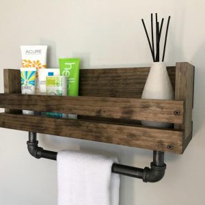 Baño Repisa Caja Toallero Industrial Vintage 8510