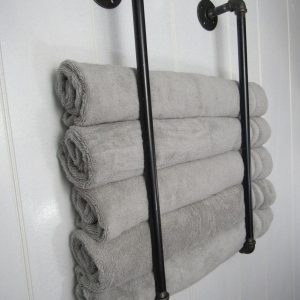 Baño Porta Toallas Vertical Industrial Vintage 8512