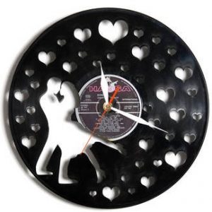 Reloj Amor Pareja Siluetas Corazones 4348