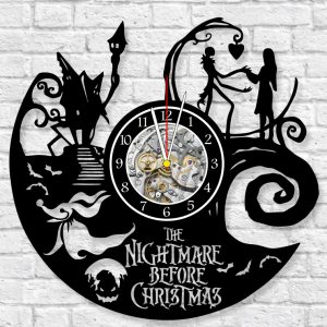 Reloj El Extrano Mundo de Jack Jack Skellington y Salie Casa Siluetas 4361