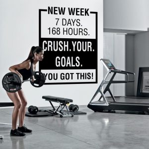 Vinil Gym Crush Your Goals Grande 6513