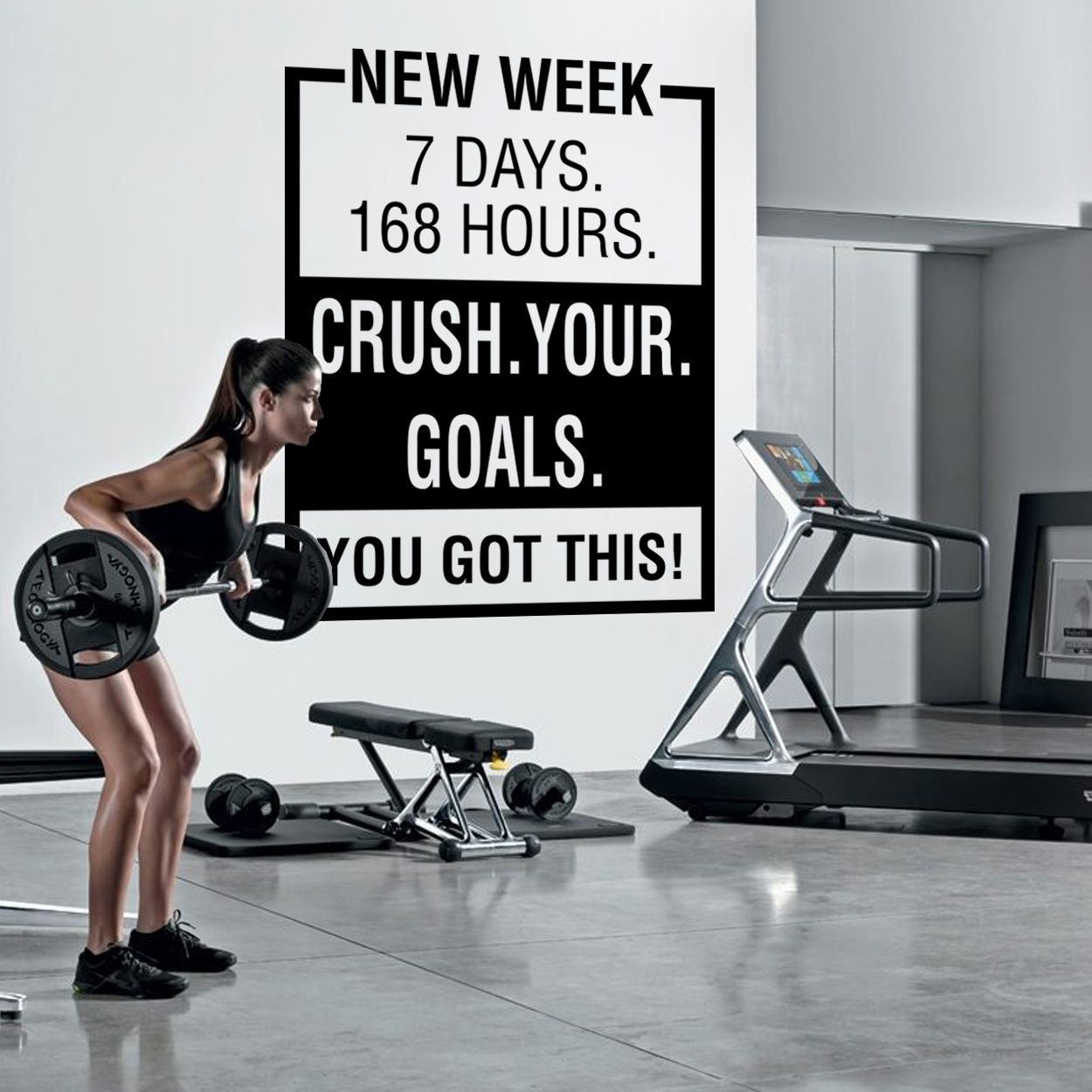 Vinil Gym Crush Your Goals Grande 6513