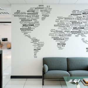 Vinil Mapas Idiomas Mundial Mediano 7012