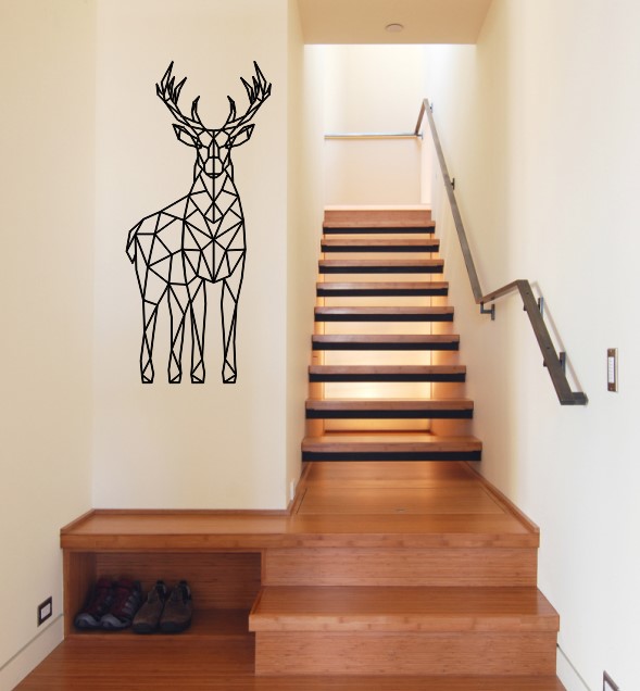 Animales Venado Ciervo Geometrico 3D 9020