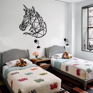 Animales Unicornio Geometrico 3D 9022