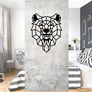 Animales Oso Grizzly Geometrico 3D 9041