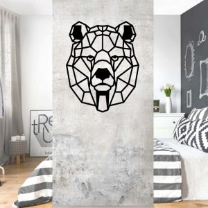 Animales Oso Negro Geometrico 3D 9042